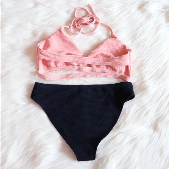 NEW Pink and Navy Cupshe Bikini - Picture 4 of 4